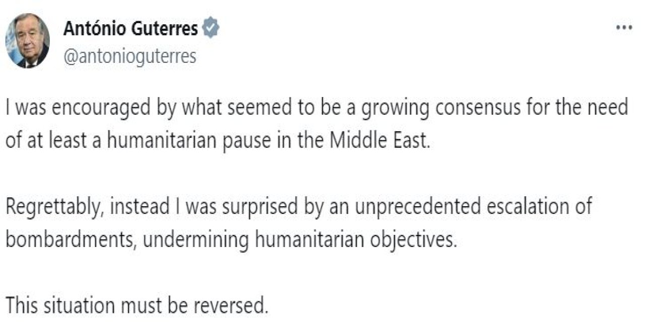 Guterres: Duraksama Beklerken Saldırılar Arttı, Durum Tersine Çevrilmeli