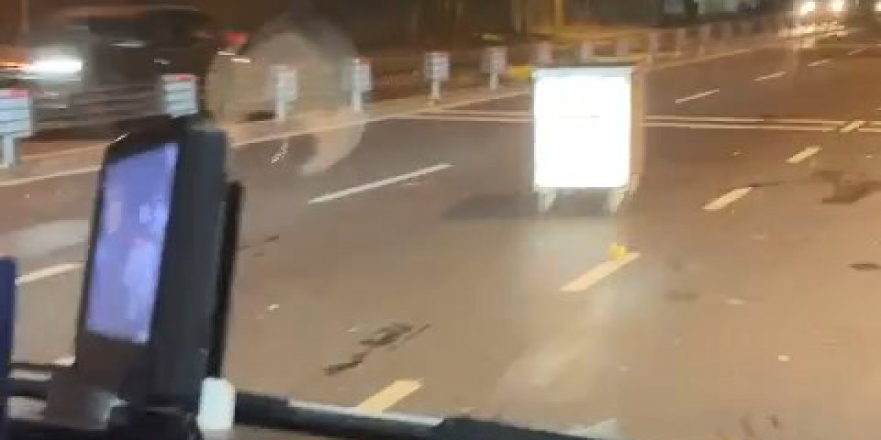 Sarıyer'de Yokuştan Kayan Çöp Konteynerin Peşinden Koştular