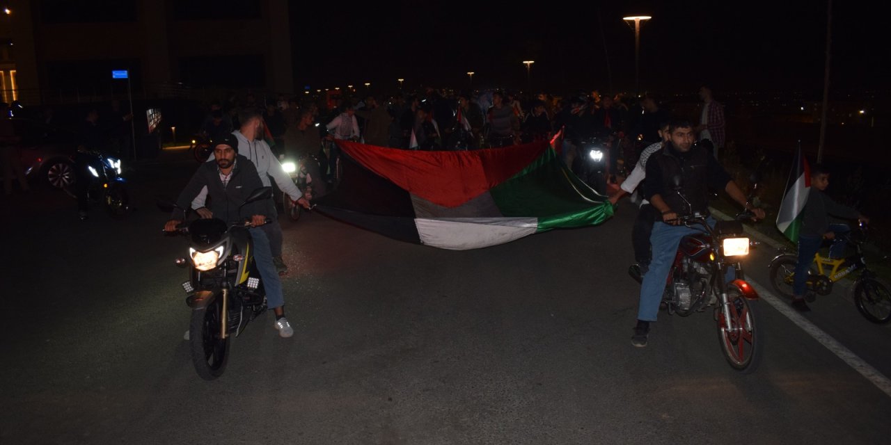 Batman'da Konvoylu İsrail Protestosu