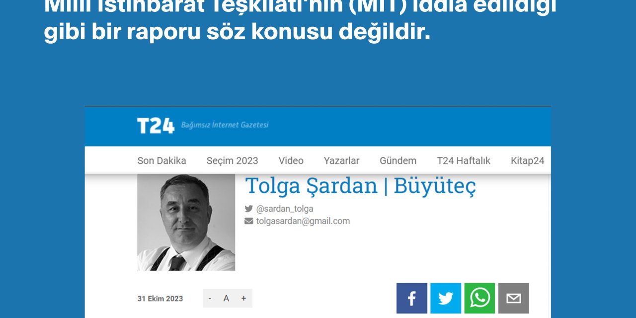 İletişim Başkanlığı'ndan 'Tolga Şardan' Açıklaması