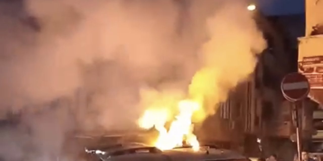 Esenler'de İlkokul Yakınında Silahlı Havai Fişekli Gelin Alma Merasimi