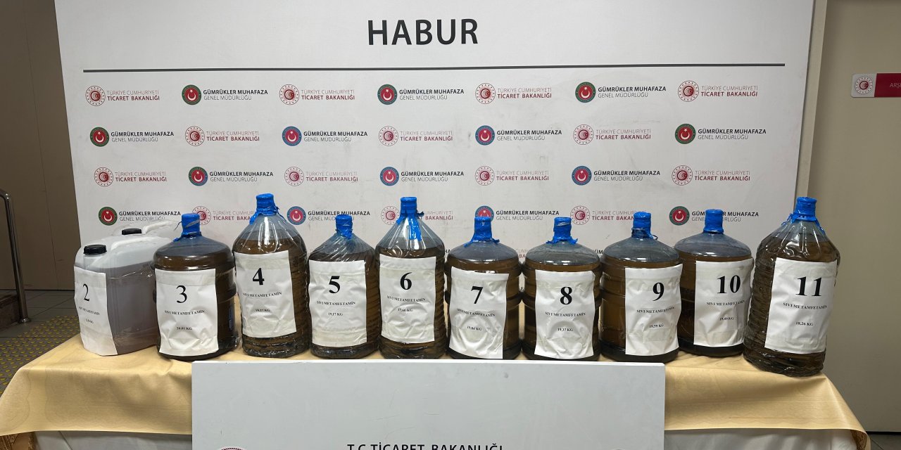 Habur Sınır Kapısı'nda 216,6 Kilo Sıvı Metamfetamin Ele Geçirildi