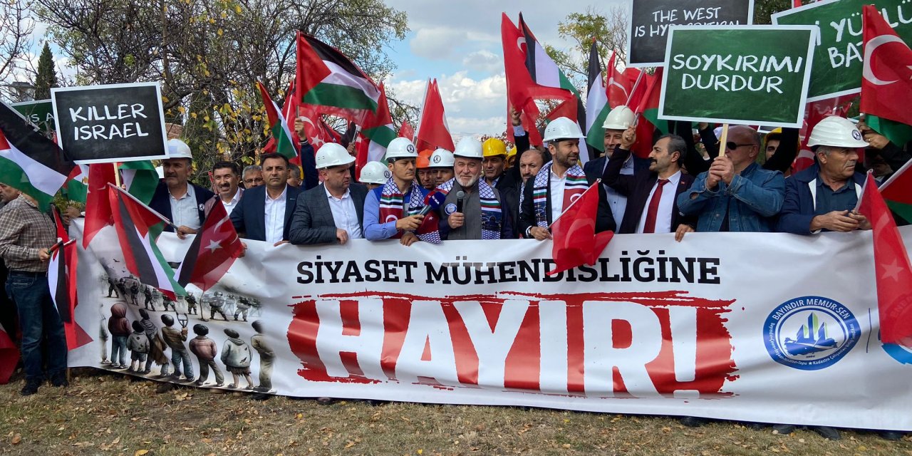 İngiltere Büyükelçiliği Önünde Filistin'e Destek Açıklaması