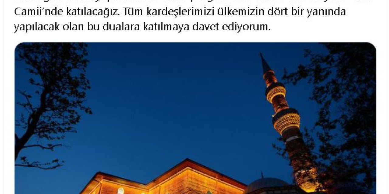 Erbaş: Gazze'de Soykırıma Uğrayan Filistinliler İçin Dua Edeceğiz