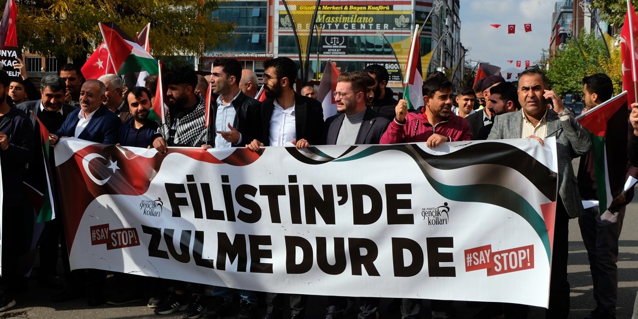 Bingöl, Mardin Ve Batman’da Ak Parti'li Gençlerden 'Filistin Yürüyüşü'