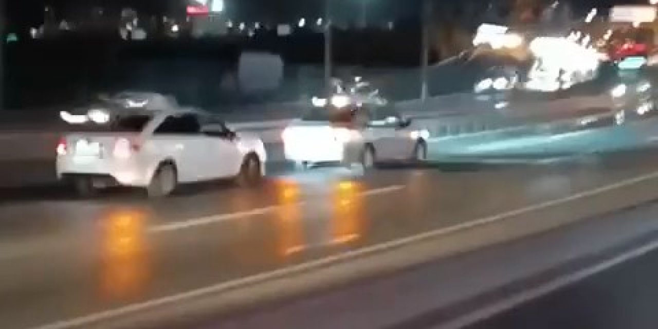 D-100'de Tehlikeli Anlar: Yol Vermeme İnadı Kamerada