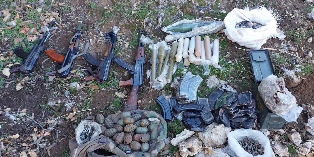 Msb: Irak'ın Kuzeyinde Terör Örgütü Pkk'ya Ait Çok Sayıda Silah Ele Geçirildi