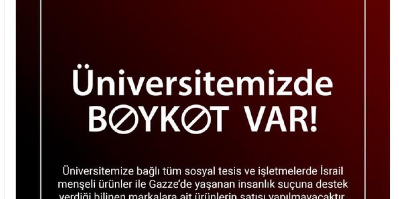 Eskişehir'deki Üniversitelerden 'İsrail' Boykotu
