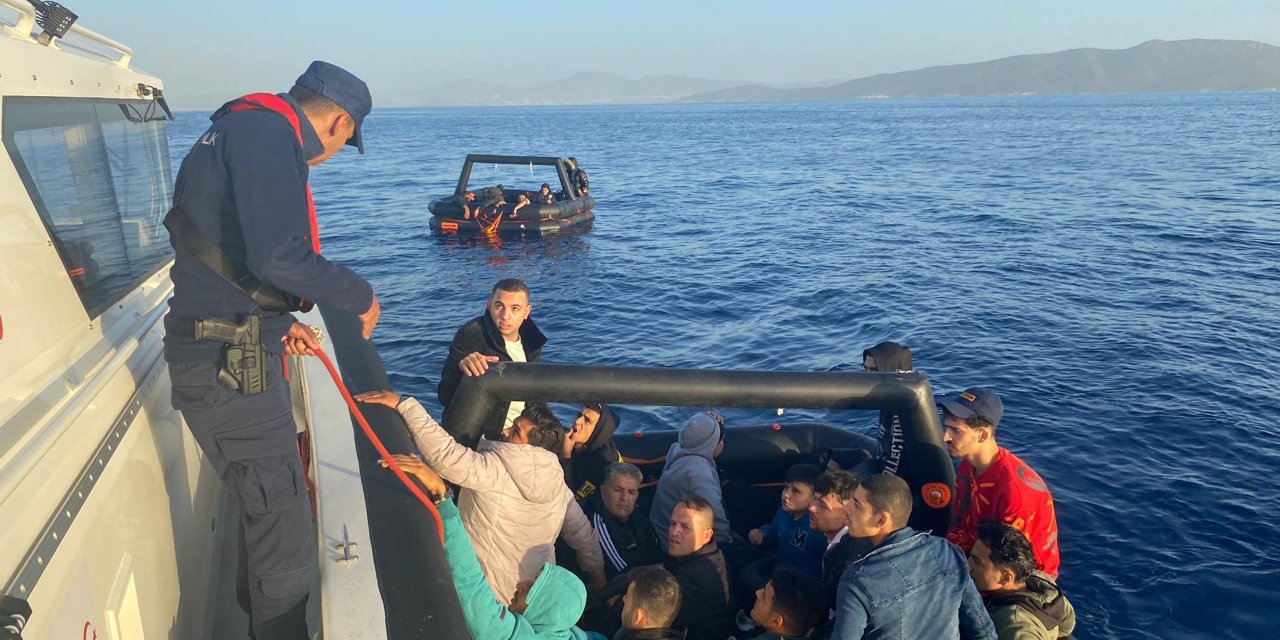 Bodrum'da 87 Kaçak Göçmen Kurtarıldı, 51 Kaçak Göçmen Yakalandı