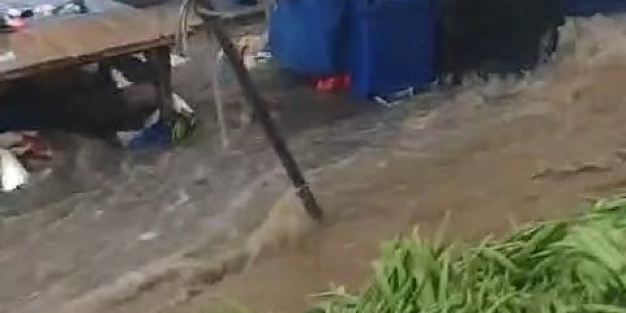 Gaziosmanpaşa'da Sağanak Yağış: Pazar Yerini Su Bastı