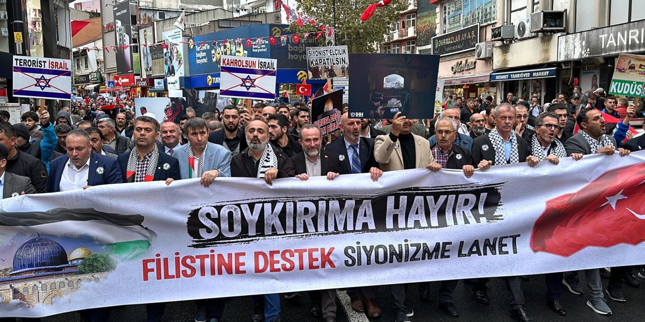 Tekirdağ'da Filistin'e Destek Yürüyüşü