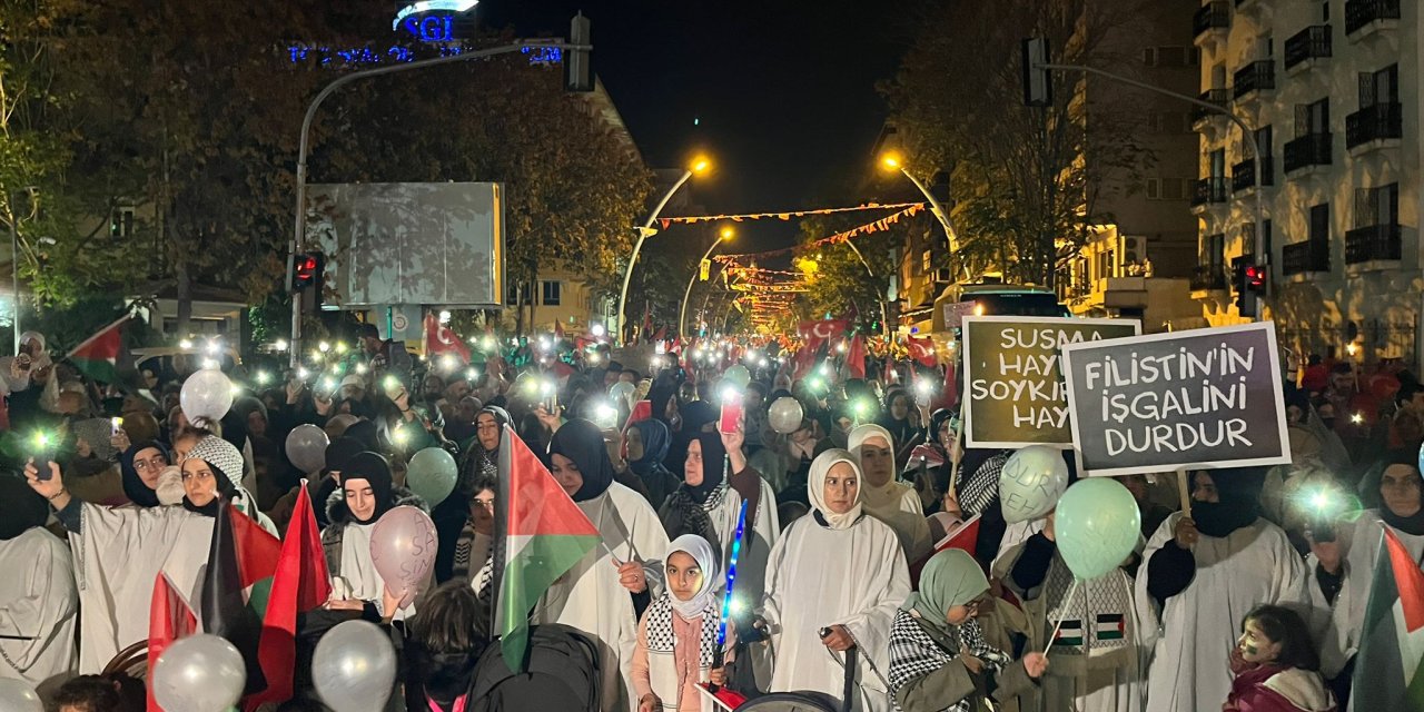 Ankara'da Filistin'e Destek Yürüyüşü
