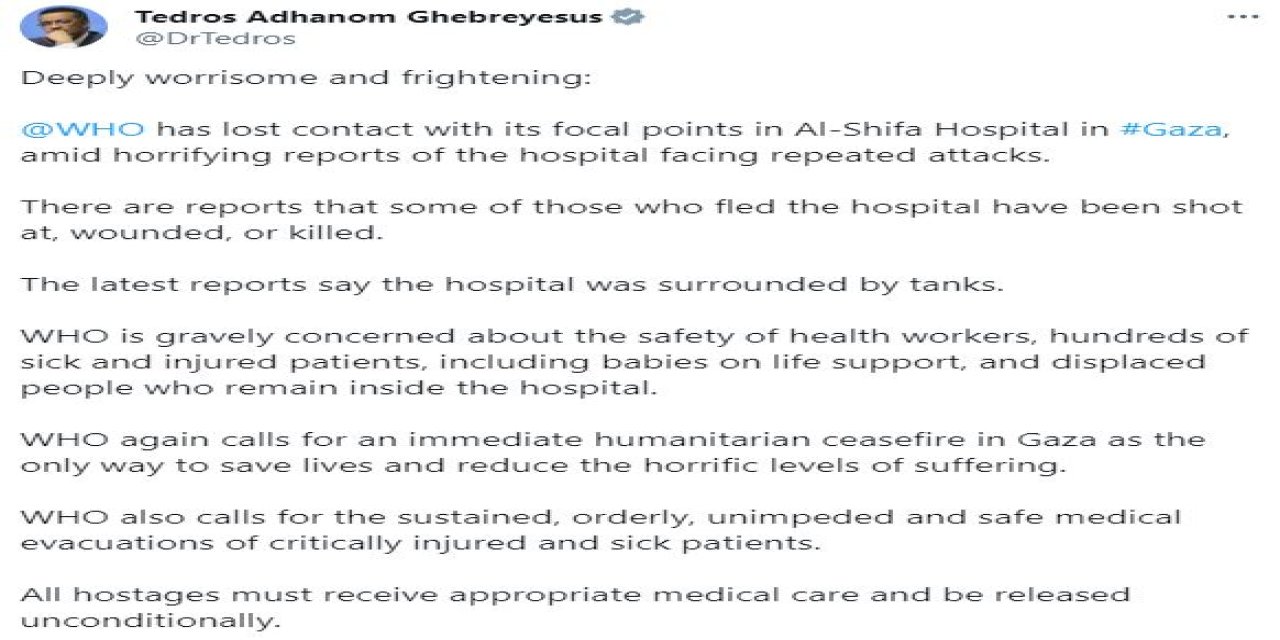 Dsö: Şifa Hastanesi İle İletişimimiz Kesildi