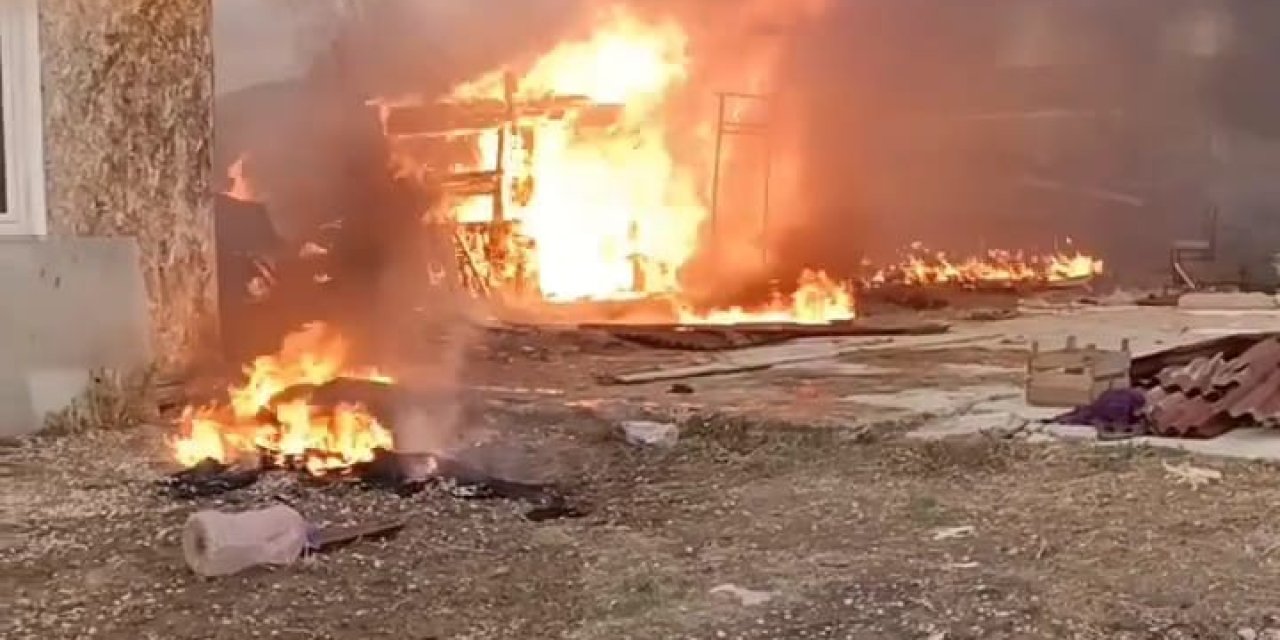 Yangında Bağ Evi Kül Oldu