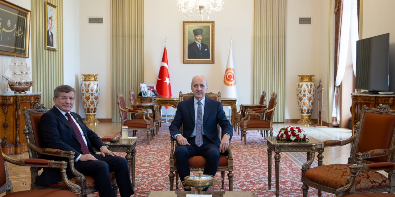 Tbmm Başkanı Kurtulmuş, Davutoğlu'nu Kabul Etti