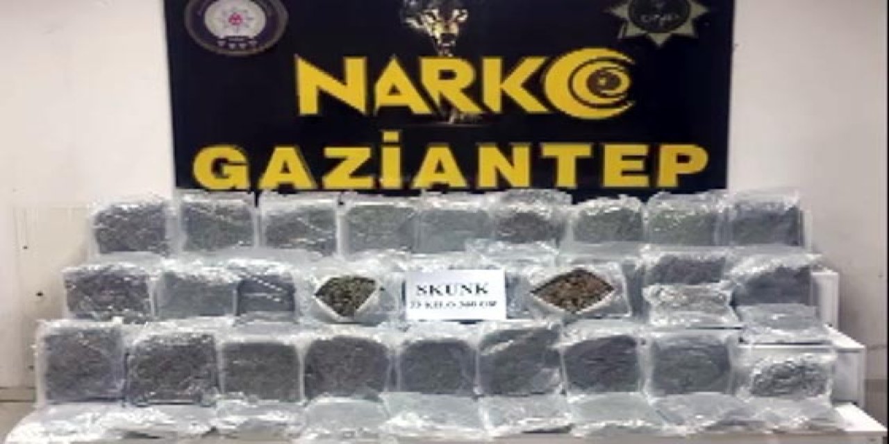 Gaziantep'te 28 Kilo Skunk Ele Geçirilen Operasyonda 2 Tutuklama