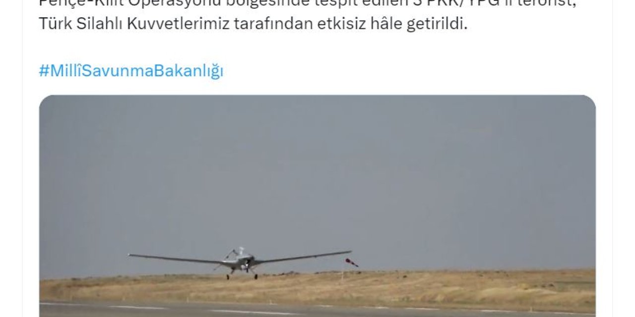 Msb: 3 Terörist Etkisiz Hale Getirildi