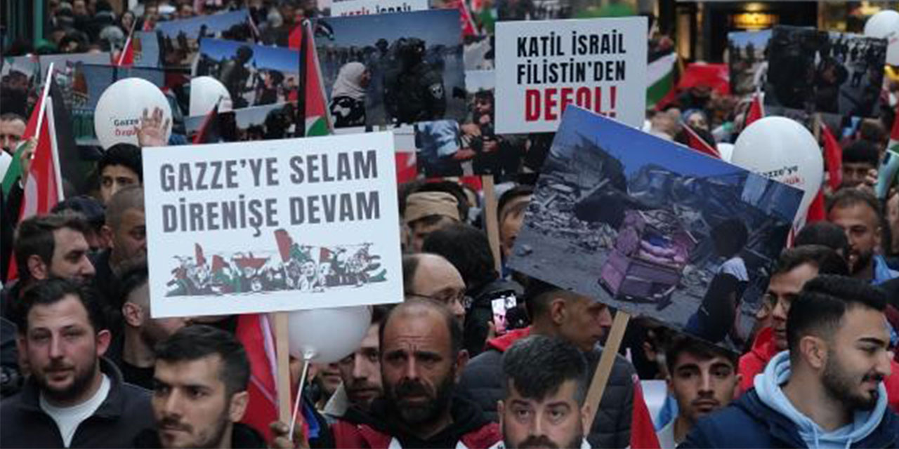 Trabzon'da Taraftarlardan Filistin'e Destek Yürüyüşü