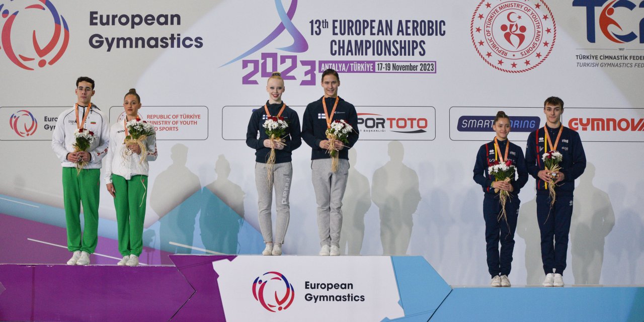 Aerobik Cimnastik Avrupa Şampiyonası'nda İlk Madalyalar Verildi