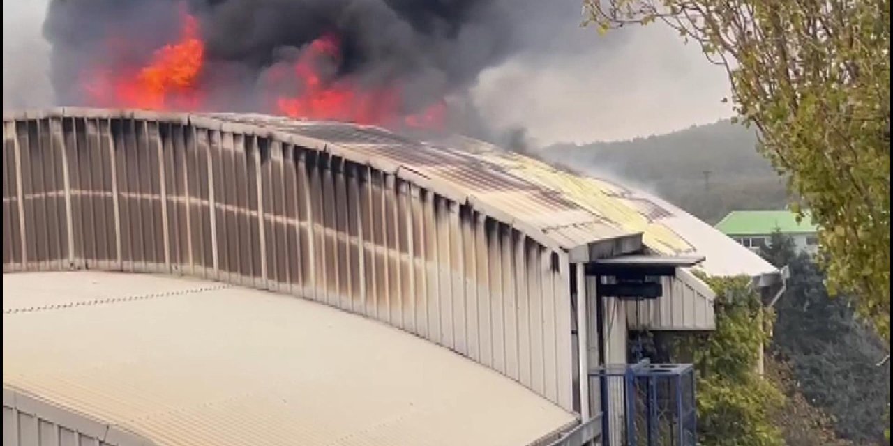 Arnavutköy'de Fabrika Yangını-1