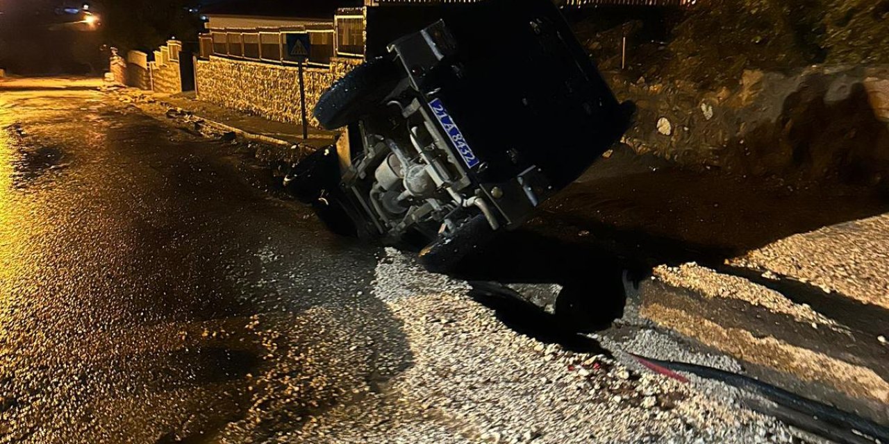 Devrilen Zırhlı Araçta Hasar Oluştu