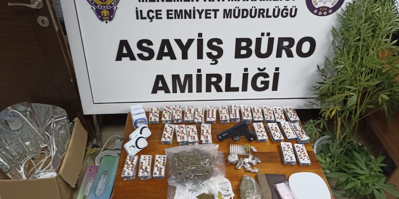 İzmir’de Uyuşturucu İmalathanesine Dönüştürülen Eve Baskın