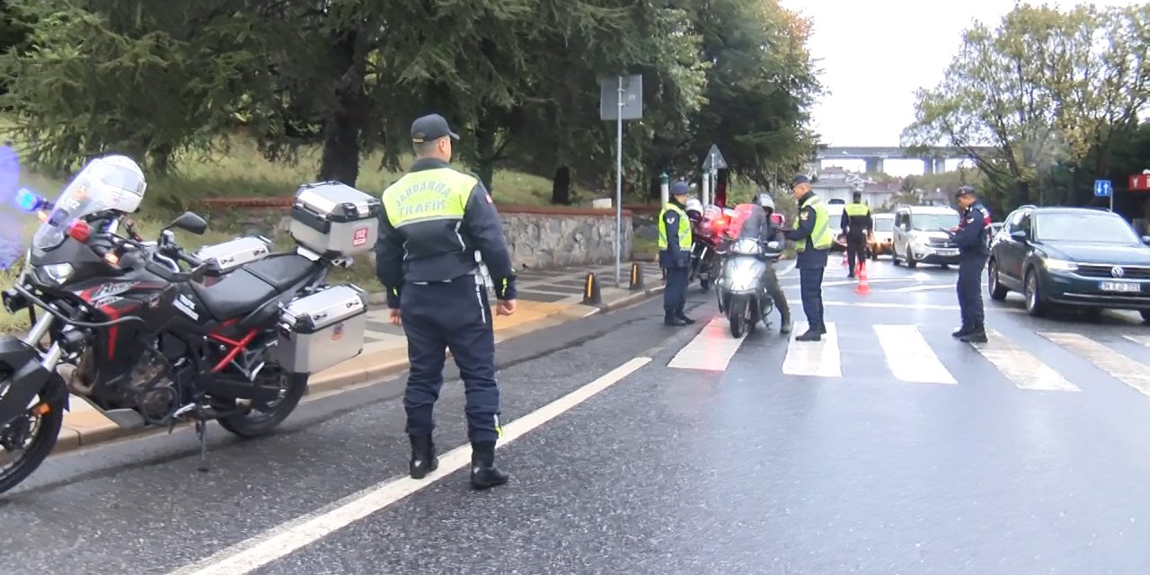 Sarıyer'de Jandarmadan Motosiklet Denetimi