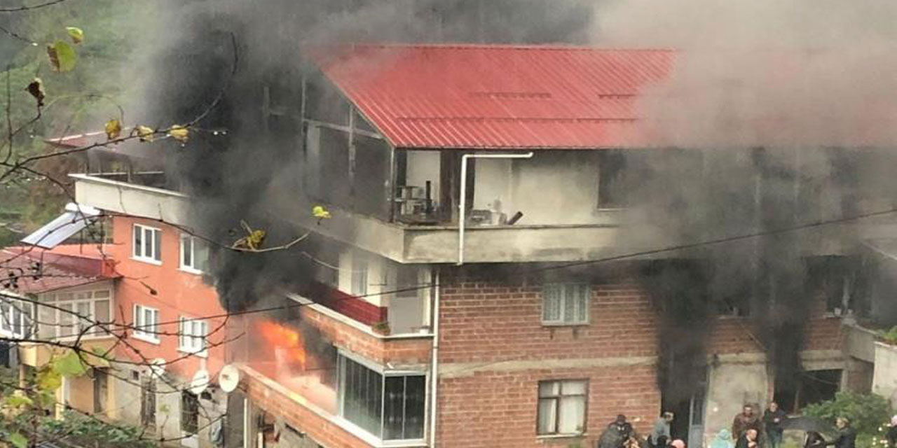 Rize'de çıkan yangında yaşlı kadın öldü