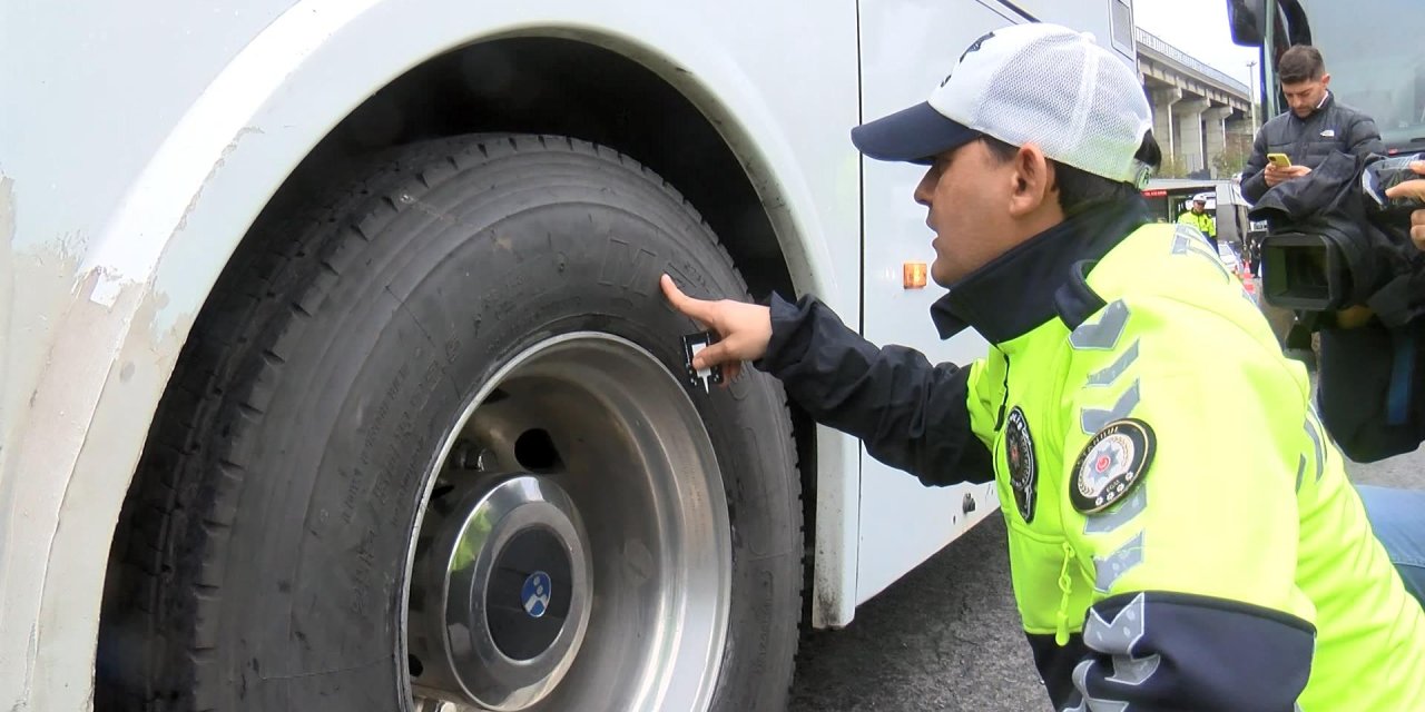 15 Temmuz Demokrasi Otogarı'nda Kış Lastiği Denetimi