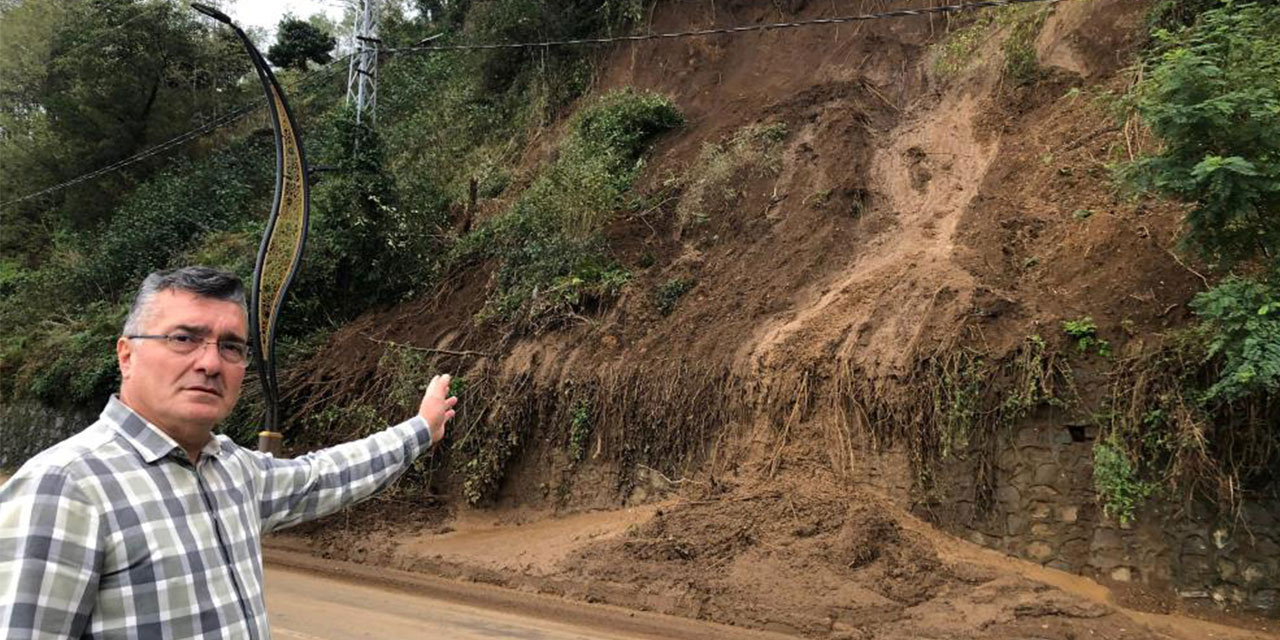 Rize’deki bu mahallenin sakinleri gün geçtikçe büyüyen heyelana çözüm arıyor