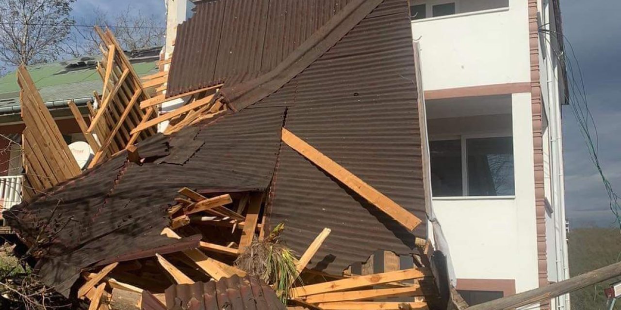 Ordu'da Fırtına; Ağaçlar Devrildi, Çatılar Uçtu