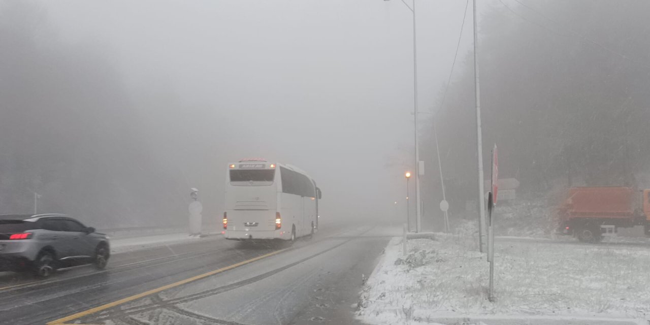 Bolu Dağı'nda Kar Yağışı Başladı