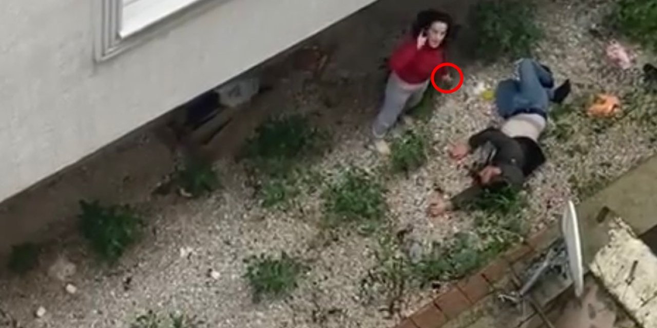 Aldatıldığı Şüphesiyle Kocasını 2'nci Kattan Boşluğa İtip, Başında Bıçakla Bekledi; O Anlar Kamerada