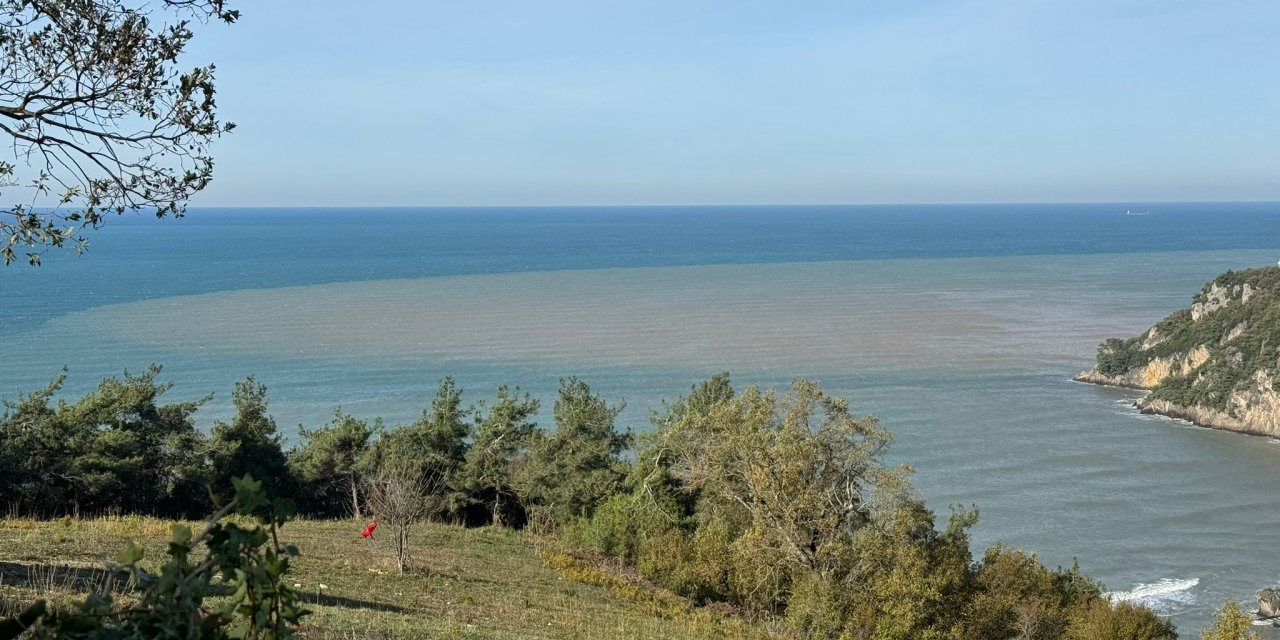 Bartın Irmağı'ndan Akan Çamurlu Su, Denizin Rengini Değiştirdi
