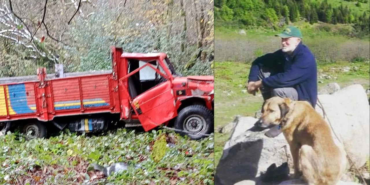 Rize’de Yol Çökmesi Sonucu Uçuruma Yuvarlanan Kamyon Sürücüsü Hayatını Kaybetti