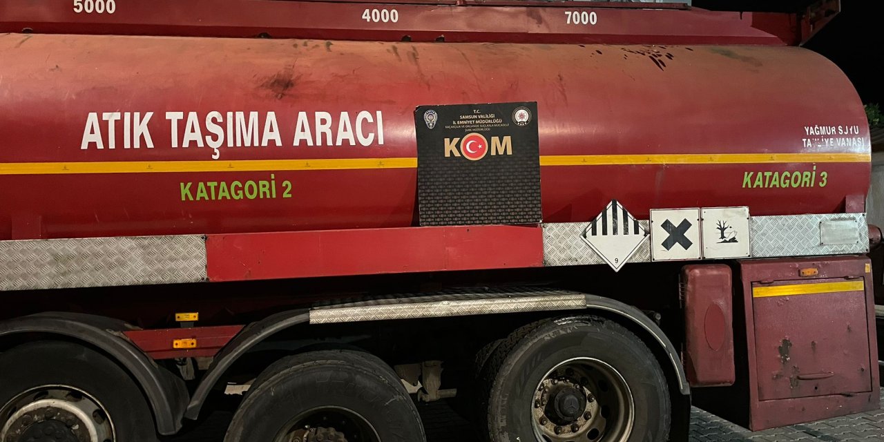 Samsun'da 23 Bin Litre Sahte Akaryakıt Ele Geçirildi