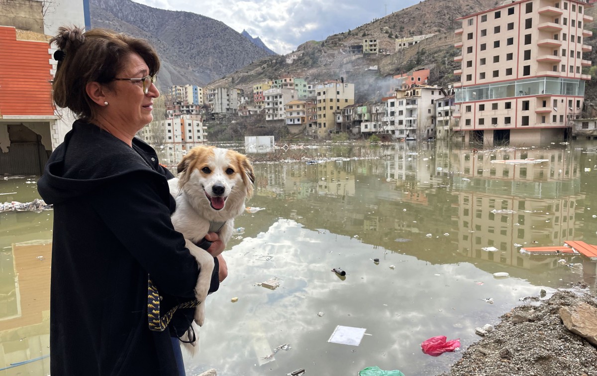Yusufeli'nin eski ilçe merkezi baraj suları altında kalmaya başladı