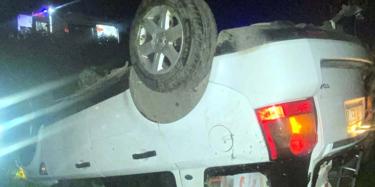 Çanakkale'de Otomobil, Ters Döndü: 1 Ölü, 3 Yaralı