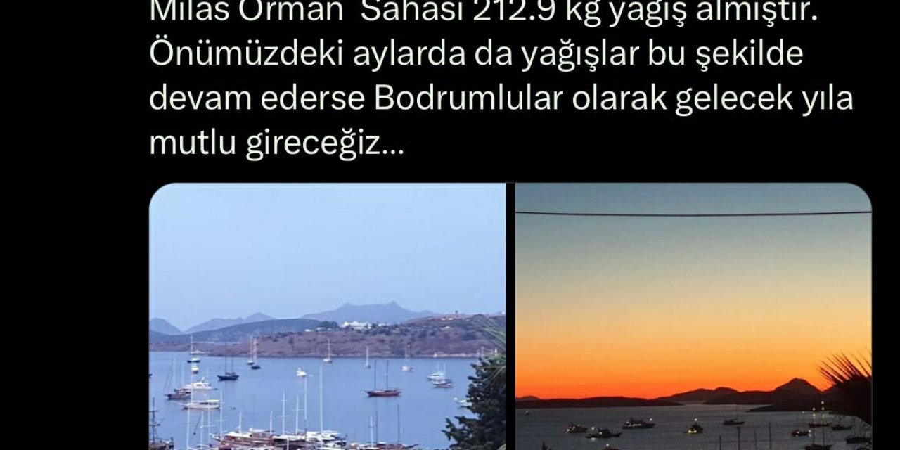 Bodrum Ve Milas'ta Kasımda Yağmur Bereketi