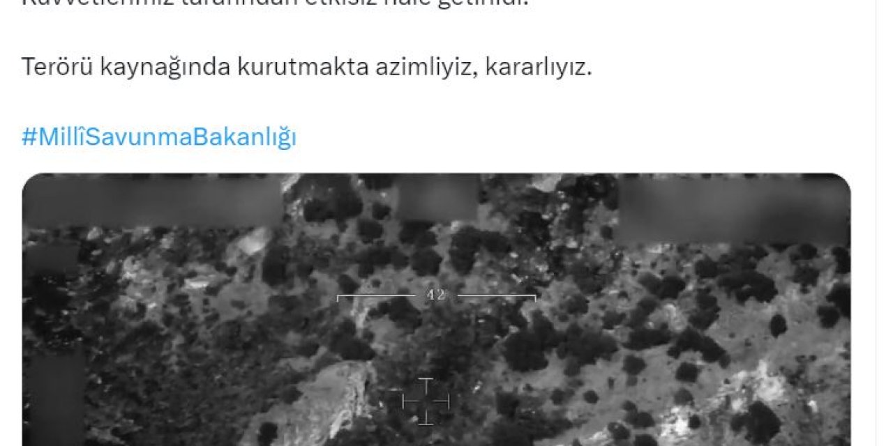 Msb: 3 Pkk'lı Terörist Etkisiz Hale Getirildi