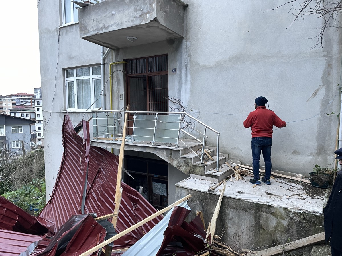 Rize'de şiddetli fırtına etkili oldu