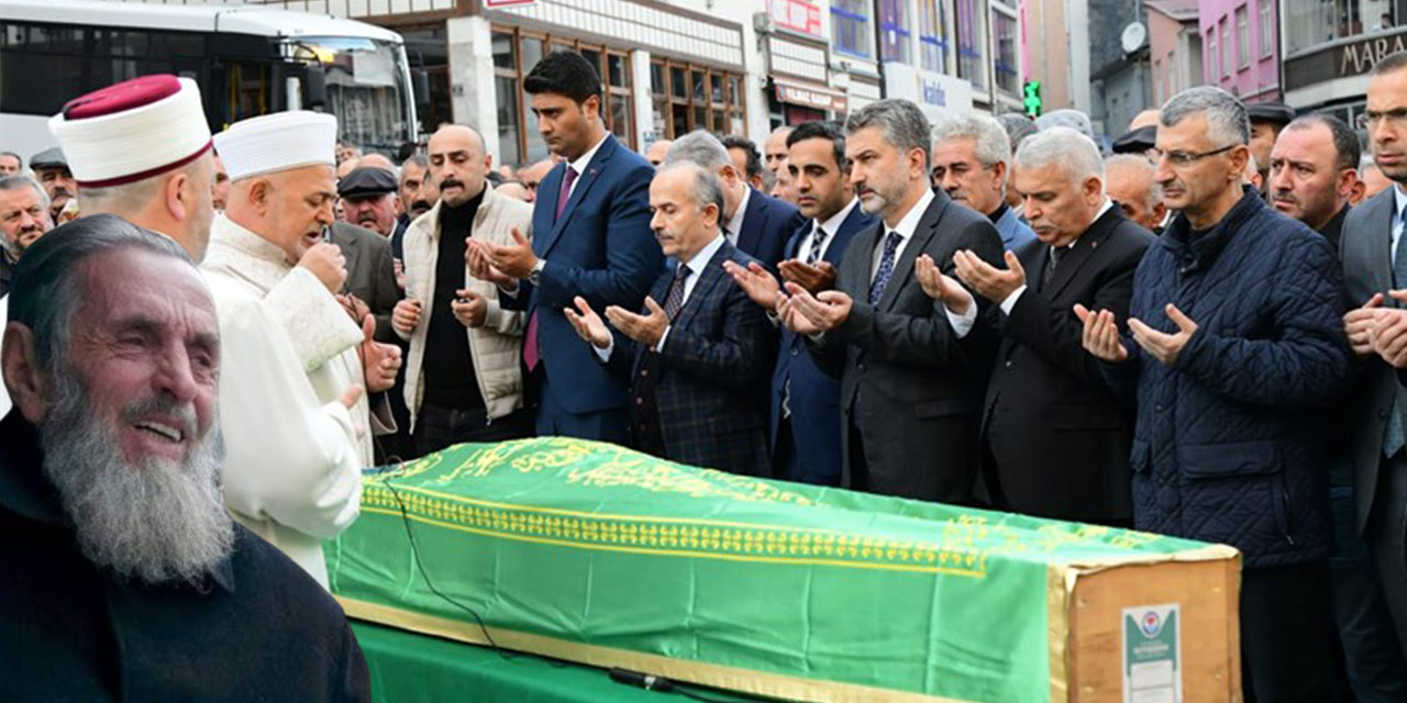 Rize Eski Valisi Erdoğan Bektaş'ın vefat eden babası son yolculuğuna uğurlandı