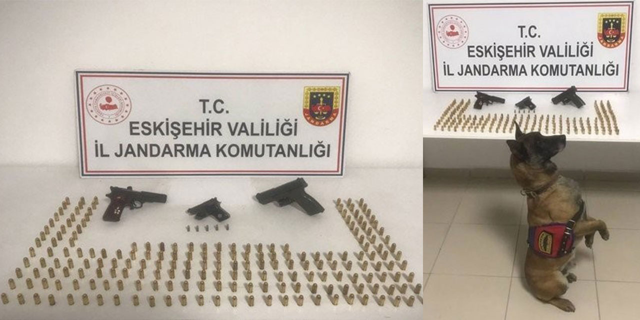 Rize’den Eskişehir’e getirilen kaçak silahlar ve mermiler ele geçirildi