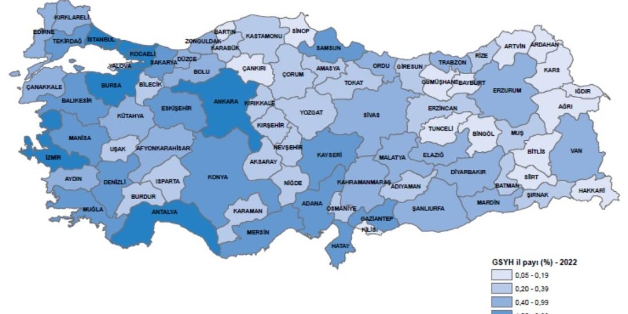 Tüik: Gayrisafi Yurt İçi Hasıladan En Yüksek Payı İstanbul Aldı
