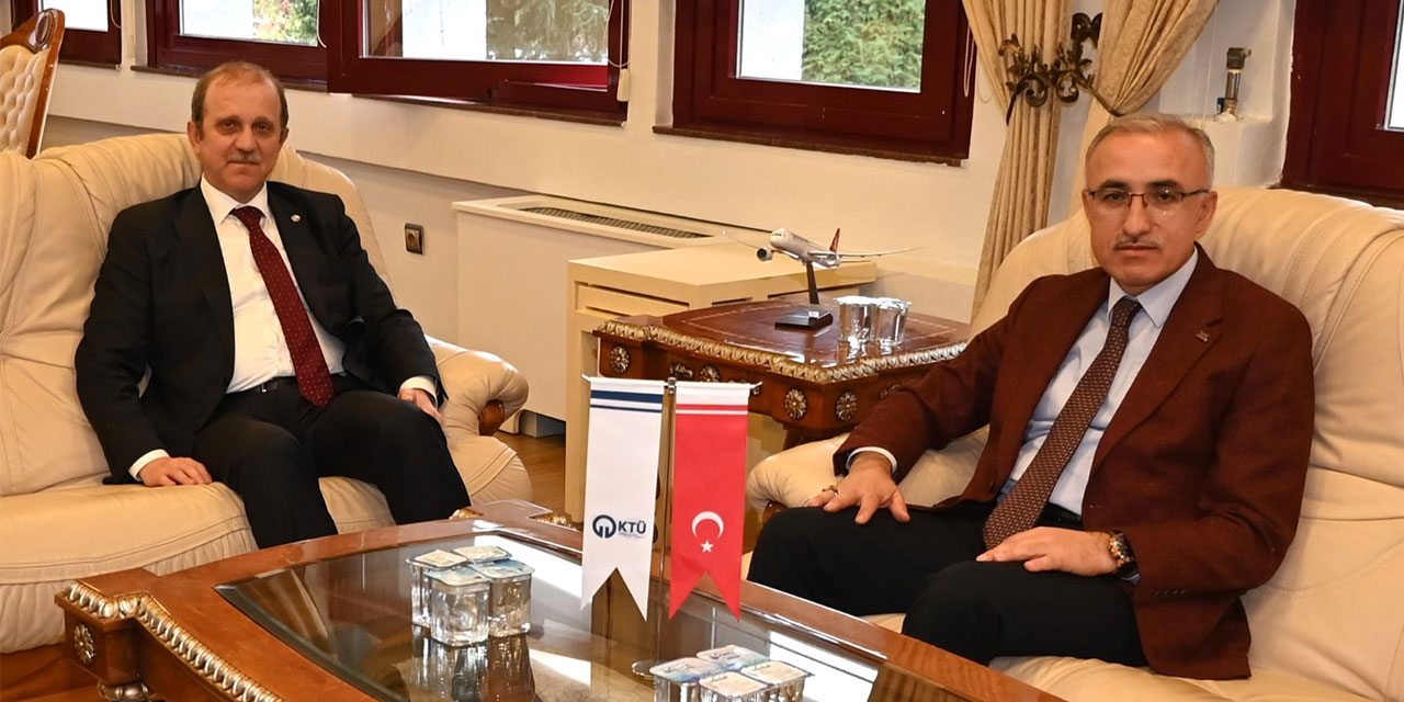 YÖK Üyesi Prof. Dr. Karaman, KTÜ Rektörü Prof. Dr. Çuvalcı’yı Ziyaret Etti