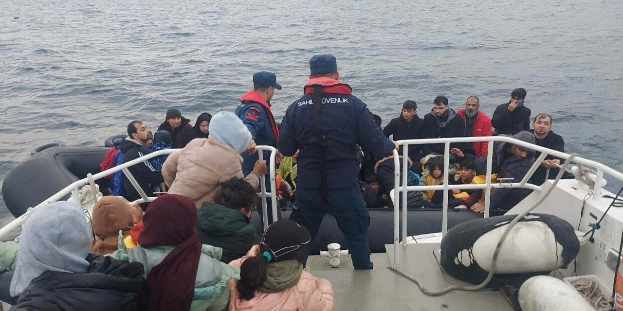 Çanakkale'de 92 Kaçak Göçmen Kurtarıldı