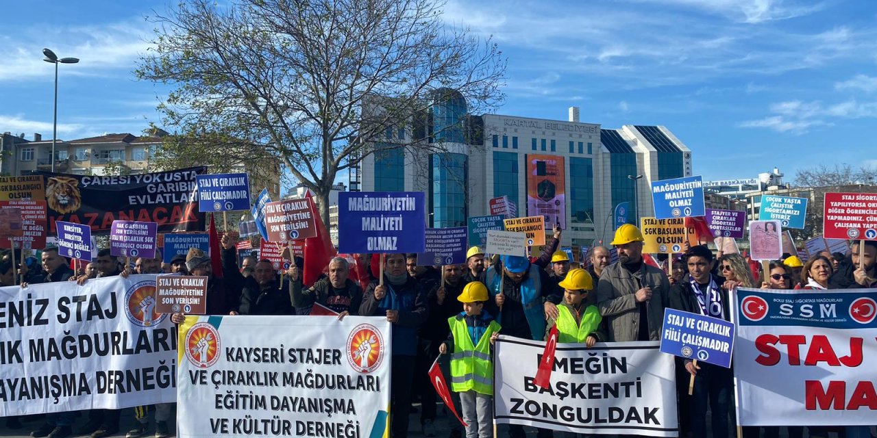 Staj Ve Çıraklık Mağdurları 'Büyük İstanbul Mitingi' Düzenledi