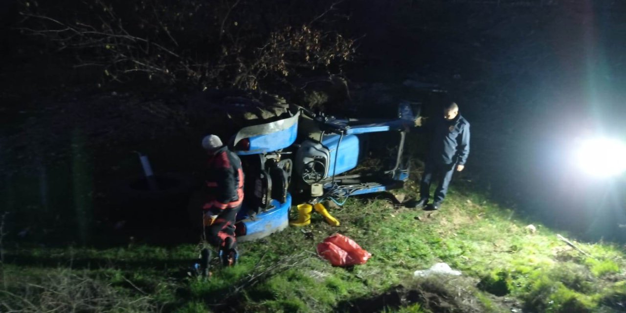 Malatya'da Devrilen Traktörün Sürücüsü Ağır Yaralı