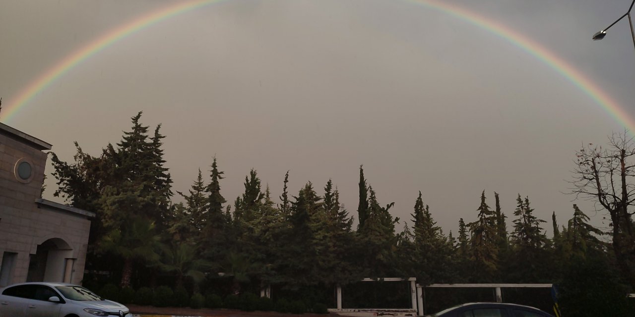 Mersin'de, Fırtına Ve Yağmur Sonrası Gökkuşağı Oluştu