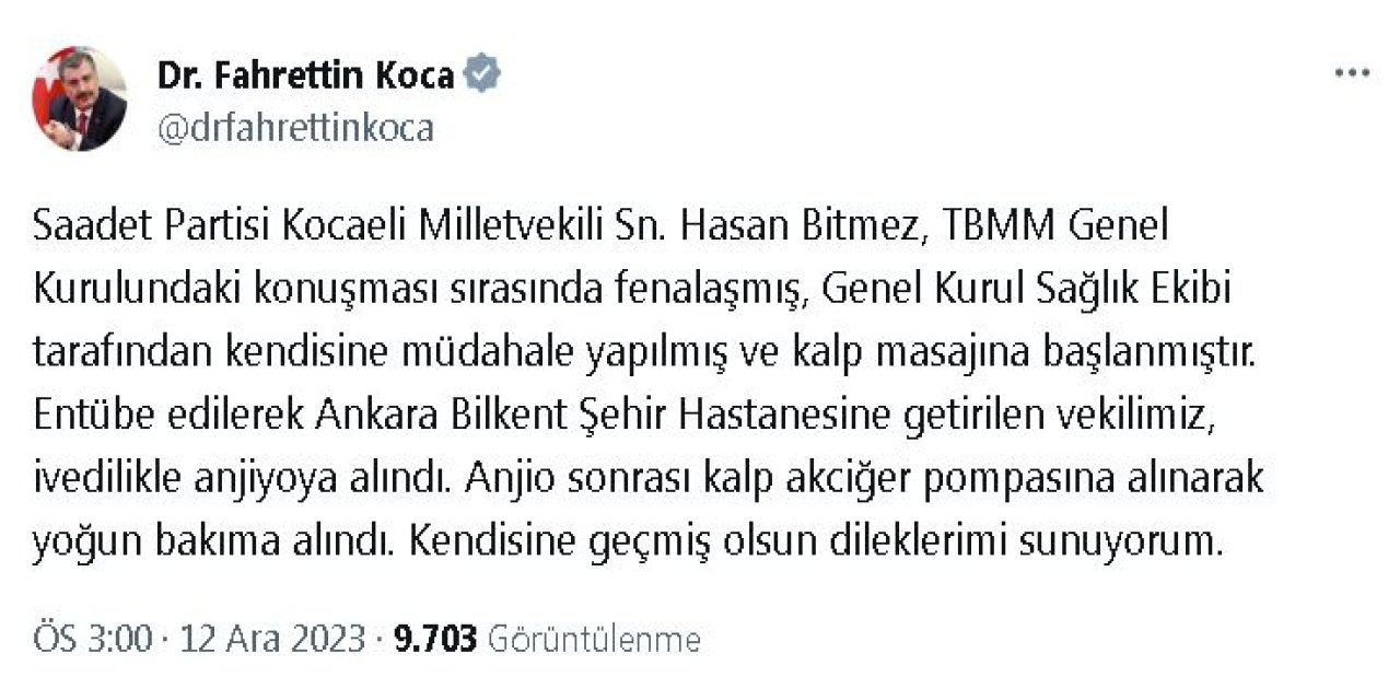 Saadet Partili Bitmez, Meclis'te Fenalaşarak Hastaneye Kaldırıldı (2)